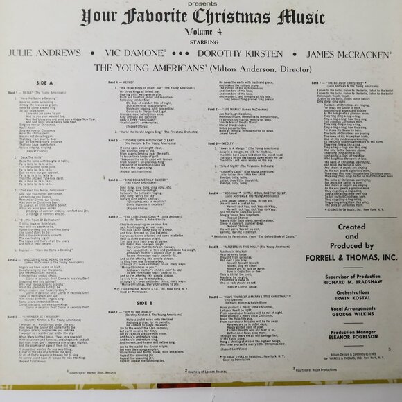 Firestone Your Favorite Christmas Music Carols 3 LP Vinyl Records - Picture 8 of 10